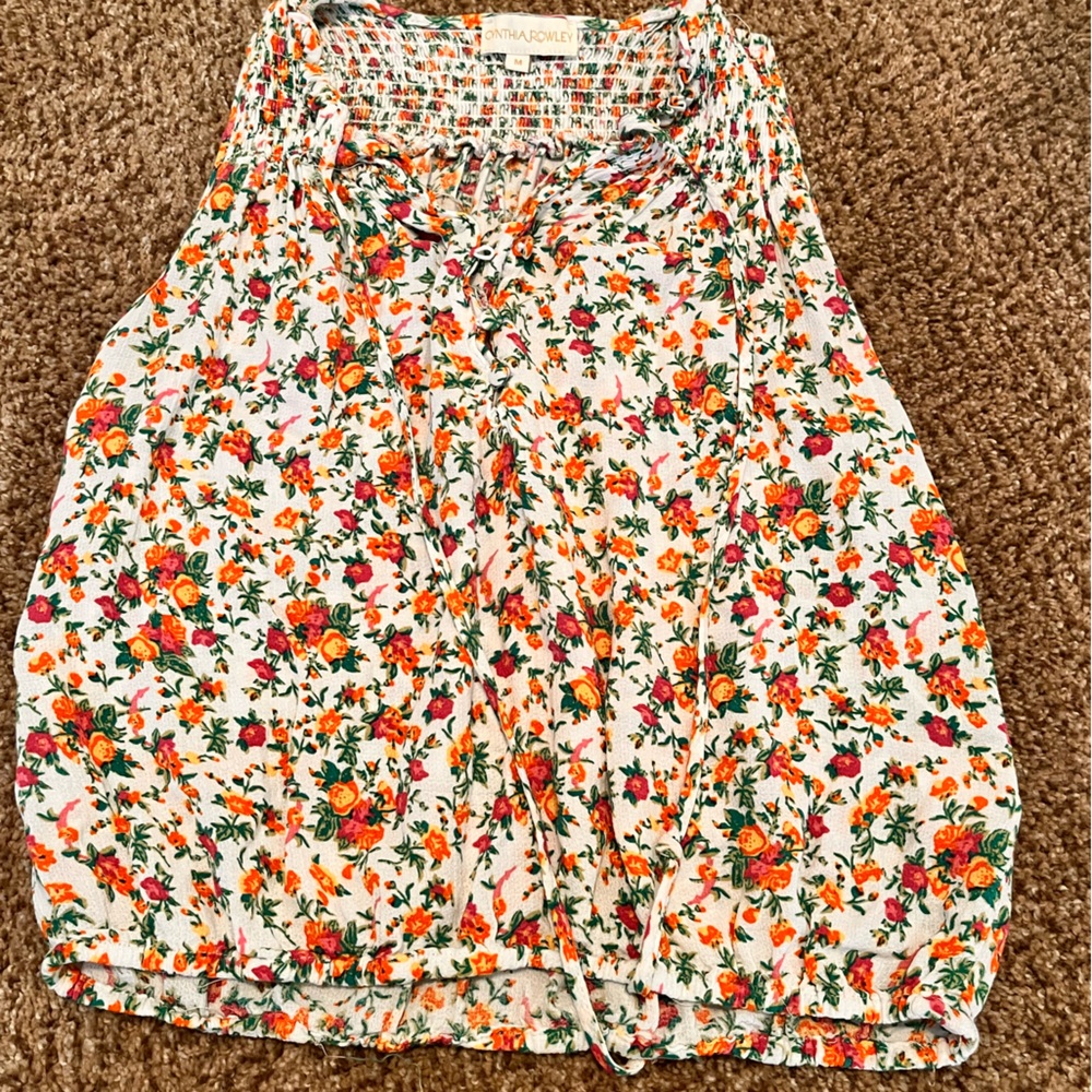 Cynthia Rowley floral tank top